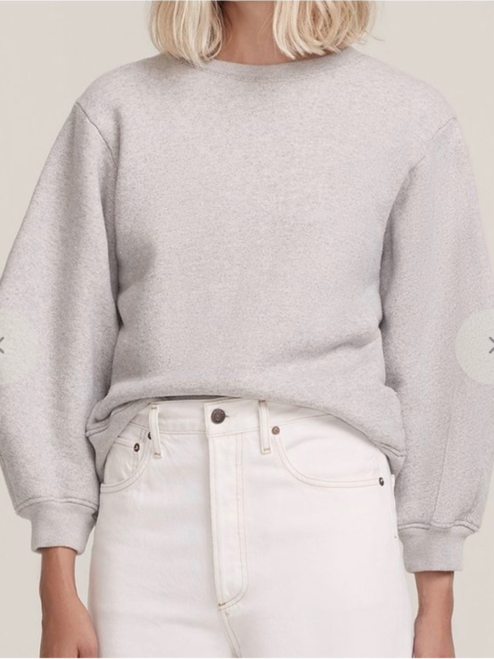 Agolde Light Gray Crewneck Sweatshirt